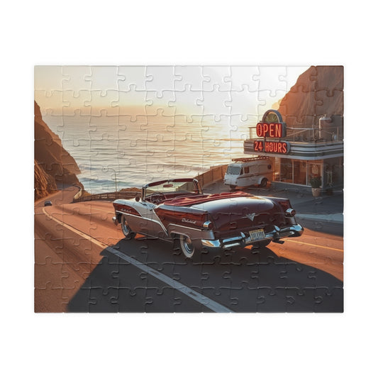 Vintage Car Puzzle, 1954 Oldsmobile 98 Starfire Convertible, Perfect for Family Game Night, Car Lover Gift, Travel Memories, 110-1014 Piece 110 pcs (Horizontal) Puzzle The Puzzle Chest