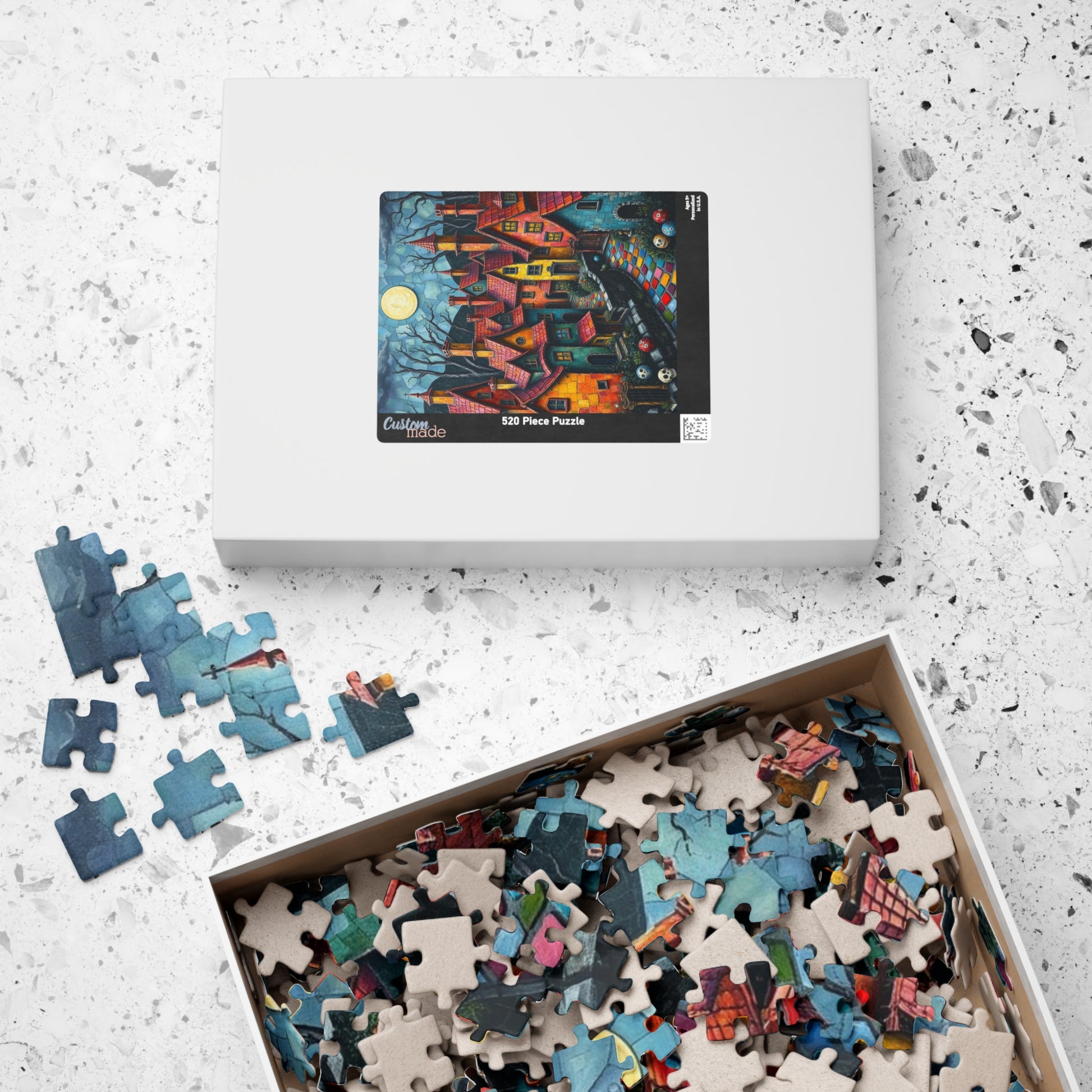 Whimsical Halloween Puzzle - 1014 Pieces, Spooky Village Artwork, Perfect for Family Game Night, Fall Celebrations, Gift for Puzzle Lovers, The Puzzle Chest