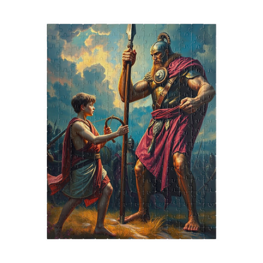 David and Goliath Puzzle, Classic Jigsaw for Family Fun, Perfect Gift for Puzzle Lovers, Educational Challenge for All Ages, Art Collector's