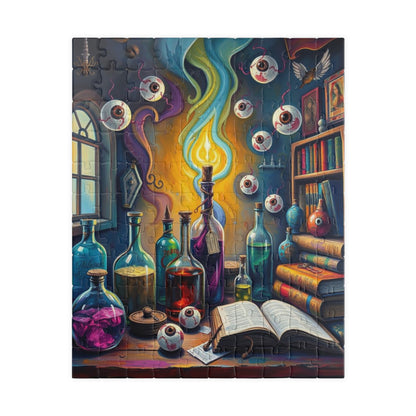 Mystical Potion Lab Jigsaw Puzzle, 110, 252, 520-piece Puzzle for Game Night, Halloween Family or Solo Activity, Gift for Friend