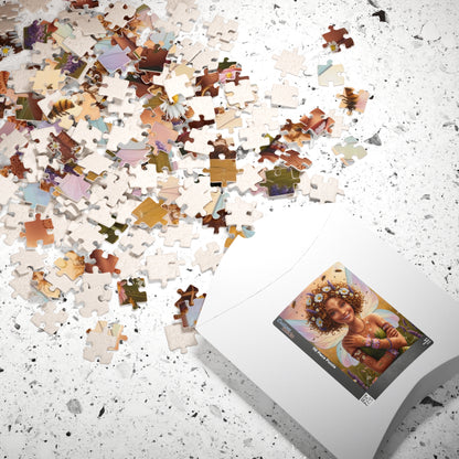 Wildflower Meadow Fairy Jigsaw Puzzle, Enchanting Mythical Gift for Fantasy Lover, Family Fun, Birthday and Holiday Activities, Brain Teaser Puzzle The Puzzle Chest