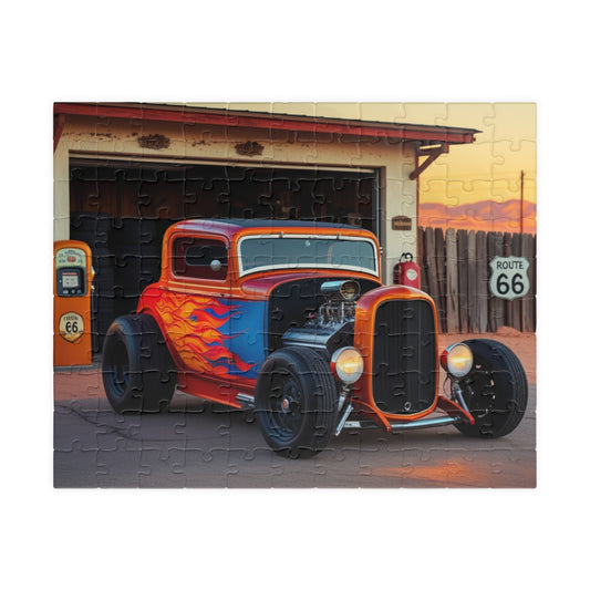 Vintage Car Puzzle, 1932 Ford Model B Hot Rod, Nostalgic Auto Jigsaw for Road Trip Lovers, Gift for Car Enthusiasts, Fun Family Activity 110 pcs (Horizontal) Puzzle The Puzzle Chest