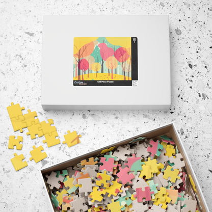 Whimsical Abstract Forest Jigsaw Puzzle - Translucent Overlapping Tree Design Puzzle The Puzzle Chest