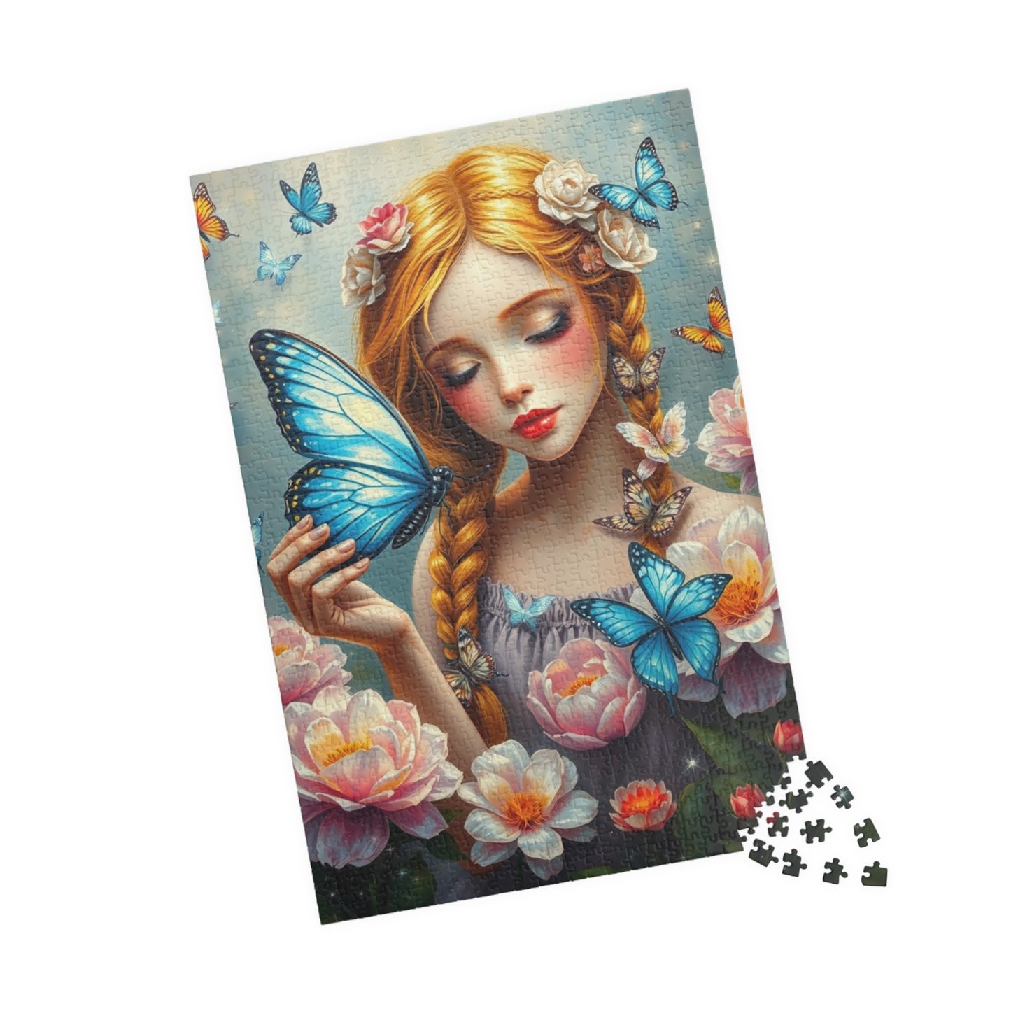 Butterfly Dream Puzzle, Enchanting Art Jigsaw Game, Nature Animal-themed Gift, Floral Puzzle for Adult, Family Activity or Solo Fun Puzzle The Puzzle Chest