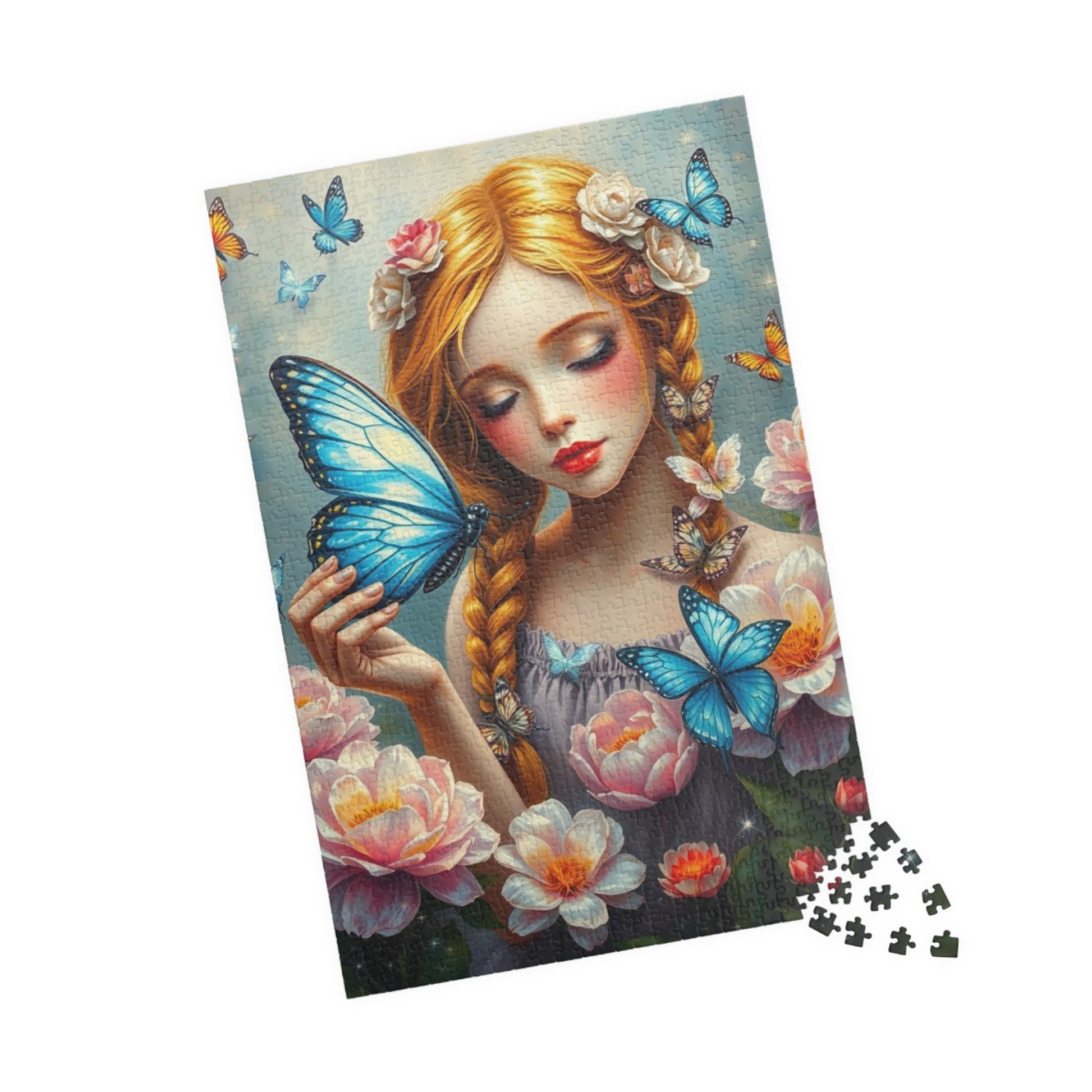 Butterfly Dream Puzzle, Enchanting Art Jigsaw Game, Nature Animal-themed Gift, Floral Puzzle for Adult, Family Activity or Solo Fun Puzzle The Puzzle Chest