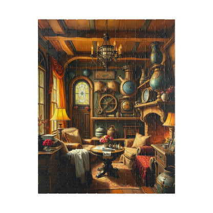 Steampunk Cozy Home Puzzle - 110, 252, 520, 1014-piece, Relaxing Game, Home Decor, Family Activity, Gift for Puzzle Lovers 252 pcs (Vertical) Puzzle The Puzzle Chest