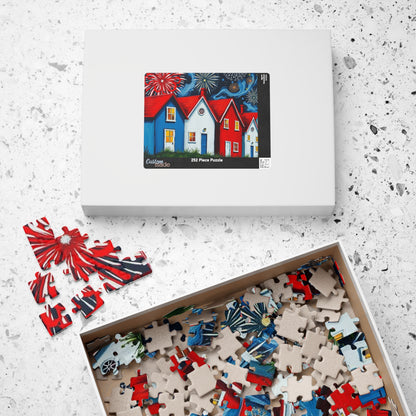 Fireworks Over America Jigsaw Puzzle, Festive Game with Colorful Fireworks for Family Game Night, Holiday Gift, Home Décor, Fun Activity Puzzle The Puzzle Chest