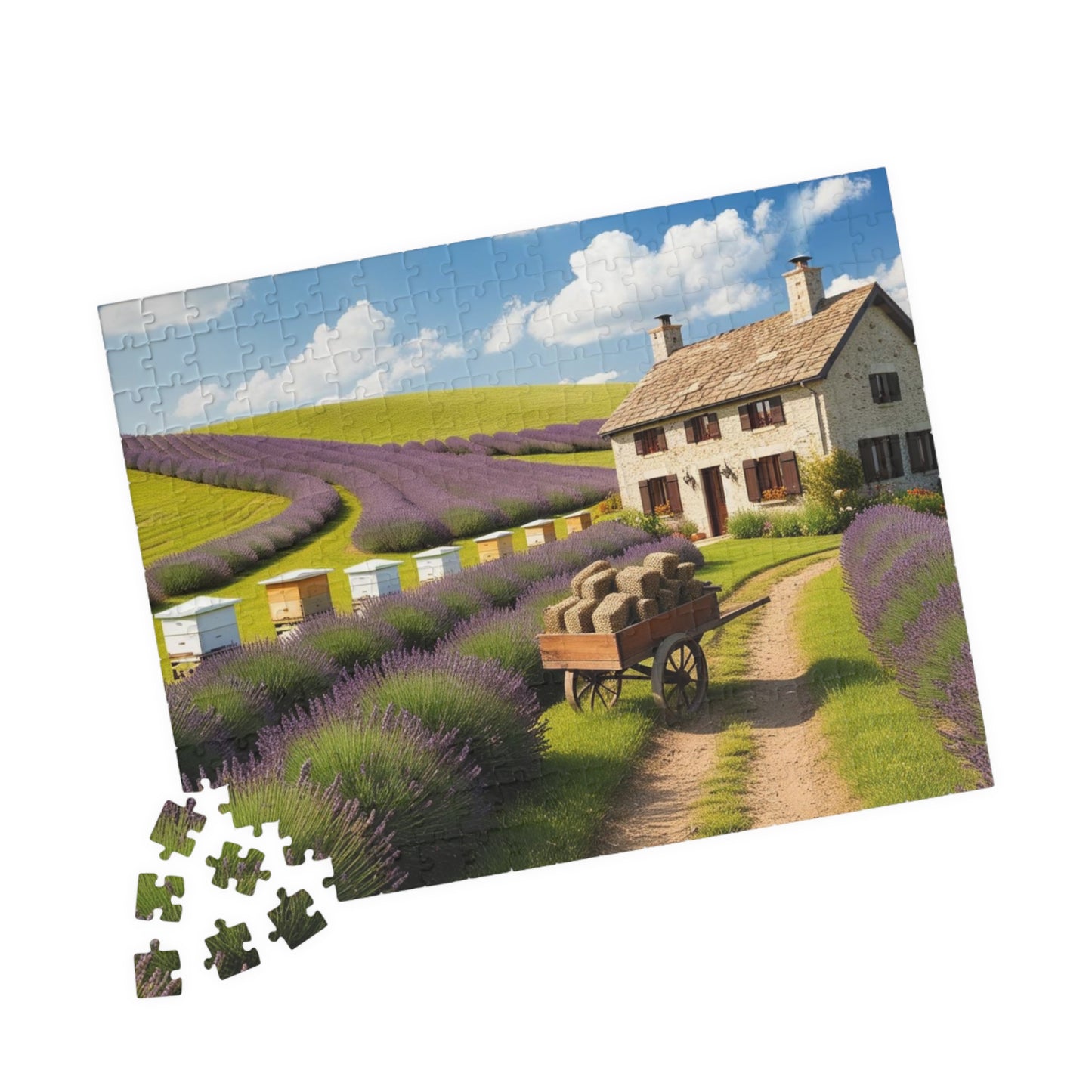Lavender Farm Landscape Puzzle, Serenity in Each Piece, Perfect for Family Game Night or Solo Fun, Nature Lover Gift, Relaxing Activity Puzzle The Puzzle Chest