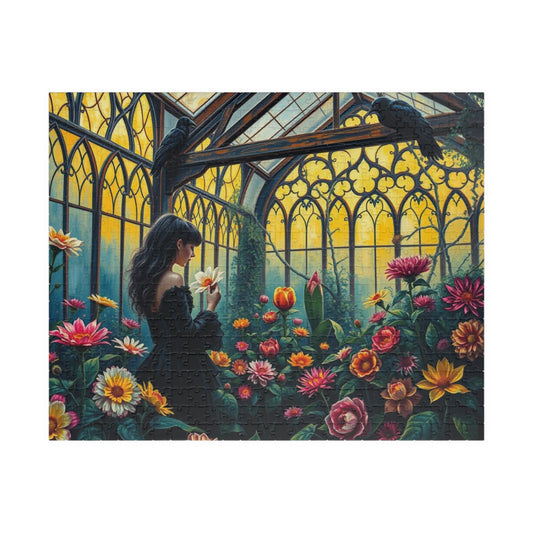 Twilight Flora Jigsaw Puzzle - A Gothic Garden, Gothic Greenhouse Game for Adult Dark Art Puzzle Lovers, Creative Gift for All Occasions