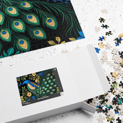 Vintage Peacock Jigsaw Puzzle, Floral Flower Bird Art Design, Tabletop Game Family Activity, Best Gift Animal Lover Puzzle Enthusiast, Hobby Puzzle The Puzzle Chest
