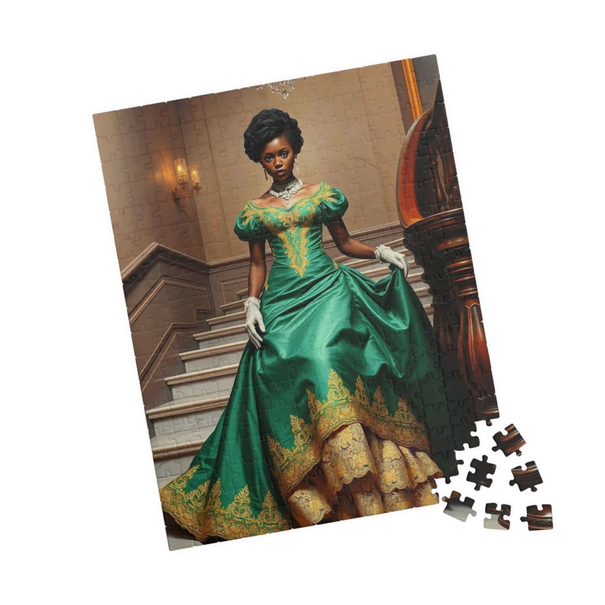 Victorian Ballroom Dance Jigsaw Puzzle - Black Woman, African American 252 pcs (Vertical) Puzzle The Puzzle Chest