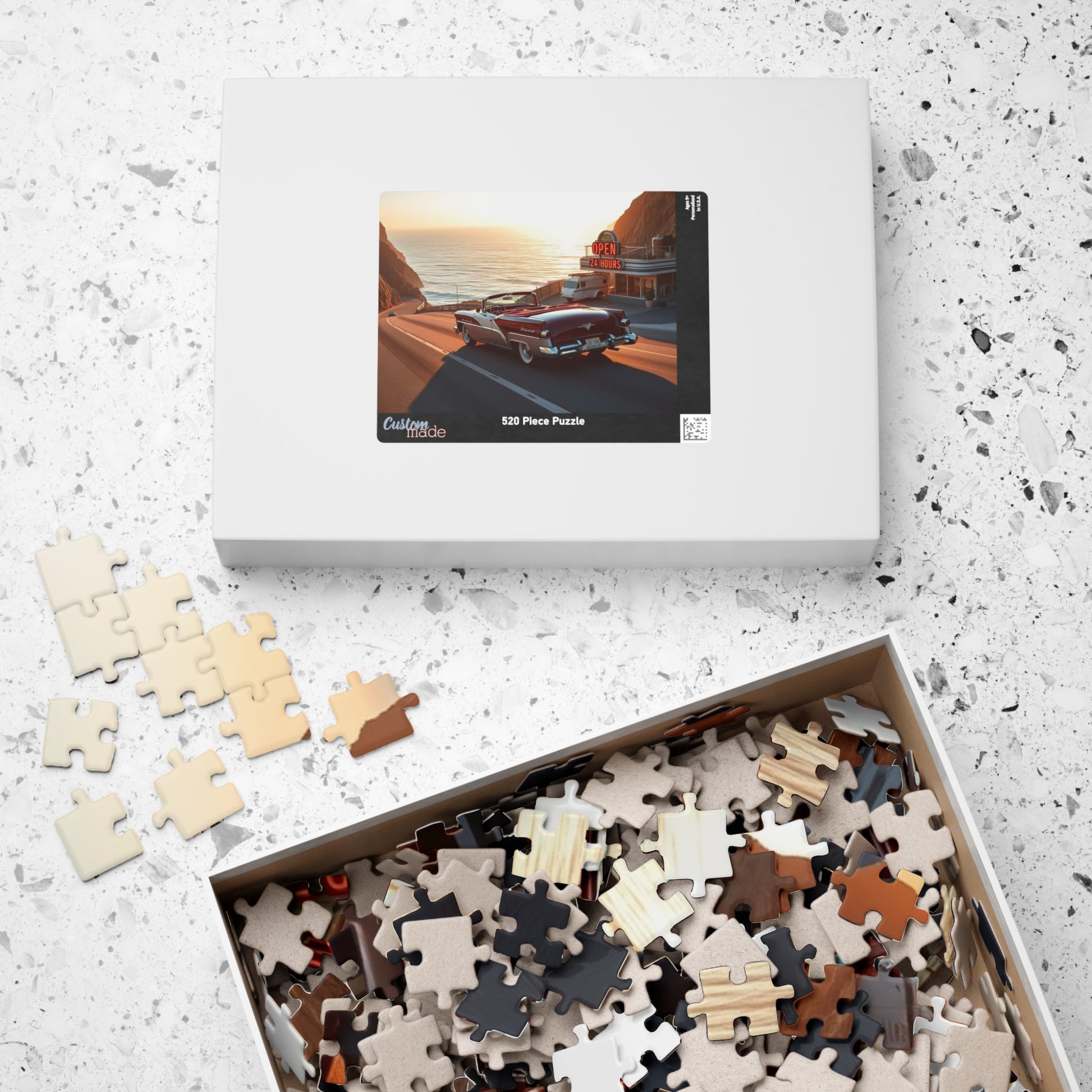 Vintage Car Jigsaw Puzzle - Retro 1954 98 Starfire Convertible Puzzle The Puzzle Chest