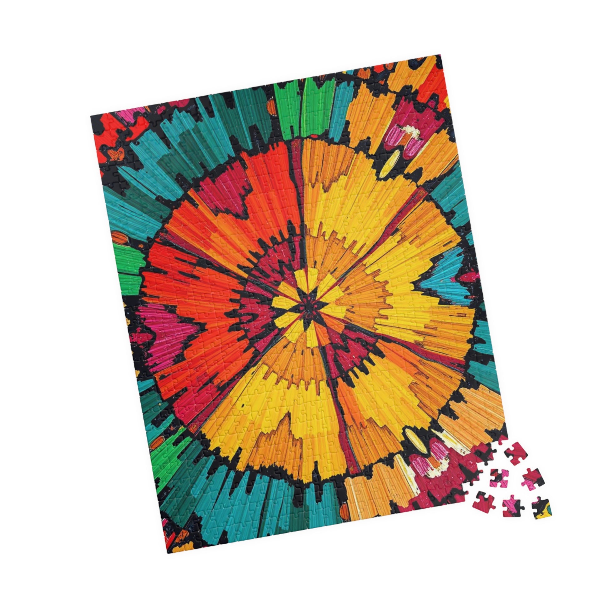 Colorful Mandala Jigsaw Puzzle - Engaging Family Activity, Quiet Home Entertainment, Gift for Friends, Indoor Fun, Mindfulness Puzzle Puzzle The Puzzle Chest