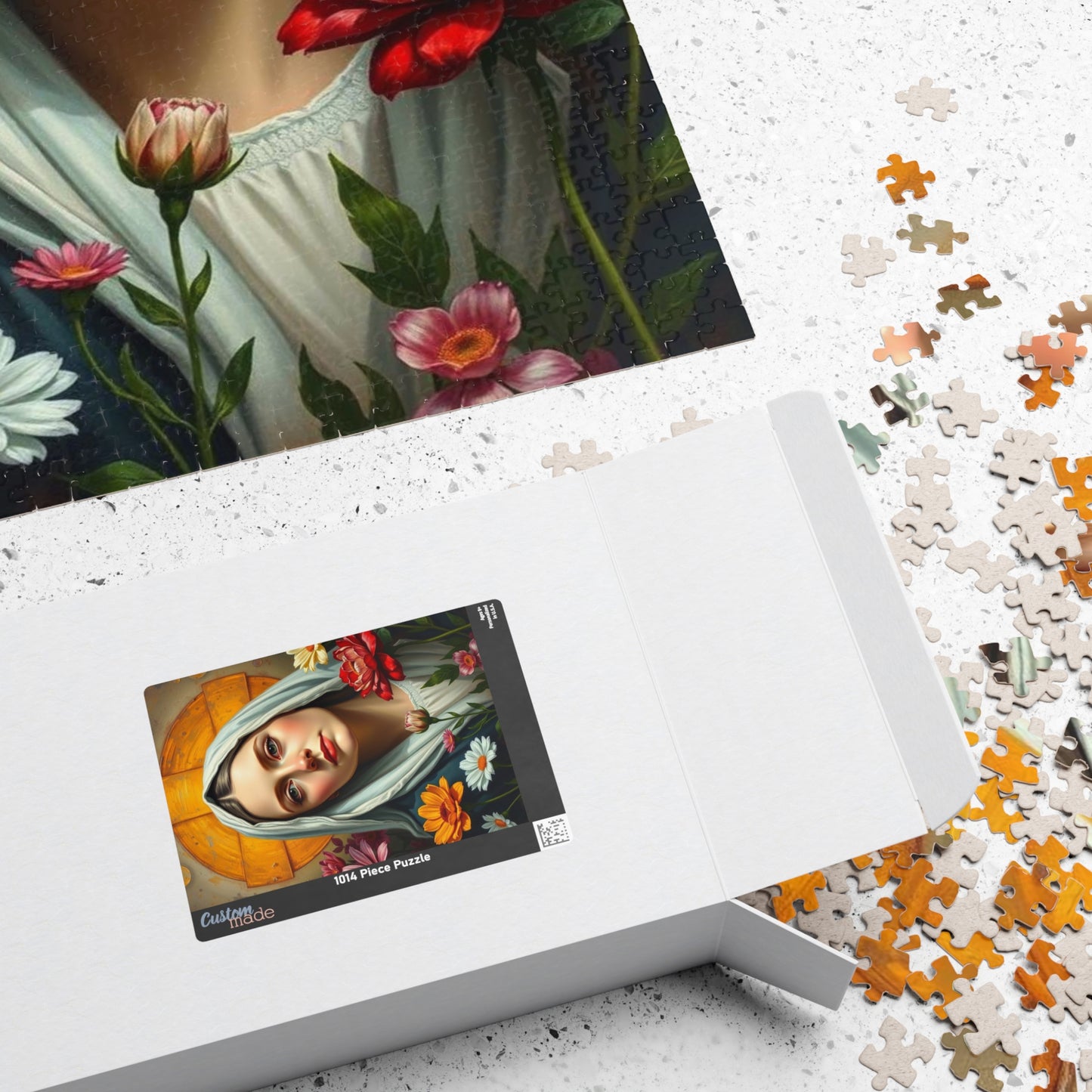 Jigsaw Puzzle, Catholic Saint Therese Flower Garden, 110 252 520 1014 Piece, Religious Gift Idea, Mindfulness Activity, Family Bonding Puzzle The Puzzle Chest