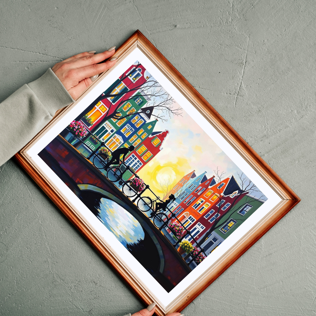 Amsterdam Bicycle Ride Jigsaw Puzzle - 110-1014 Pieces, Perfect for Family Fun, Game Nights, Art Lovers, Holiday or Birthday Gift Idea The Puzzle Chest