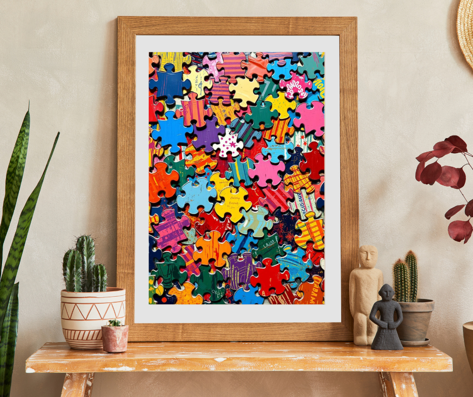 Chaotic Puzzle Piece Jigsaw Puzzle, Challenging Collage Art Game Ideal for Family Bonding Time, Adult Solo Fun, Friend Gift for Puzzle Lover Puzzle The Puzzle Chest