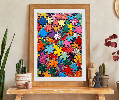 Chaotic Puzzle Piece Jigsaw Puzzle, Challenging Collage Art Game Ideal for Family Bonding Time, Adult Solo Fun, Friend Gift for Puzzle Lover Puzzle The Puzzle Chest