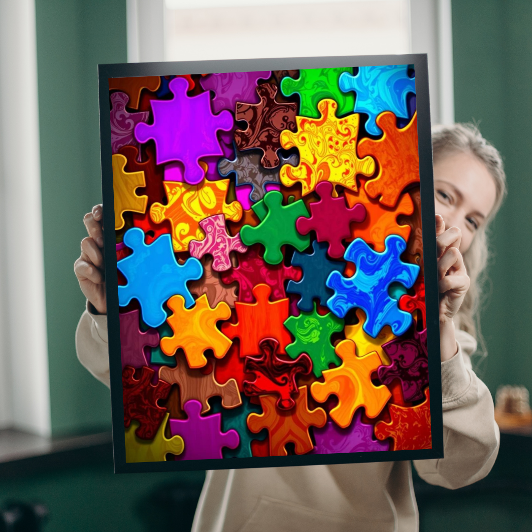 Chaotic Puzzle Piece Jigsaw Collage Puzzle - Fun for Adults, Family Game Night Activity, Creative Hobby, Senior Mental Exercise Puzzle The Puzzle Chest