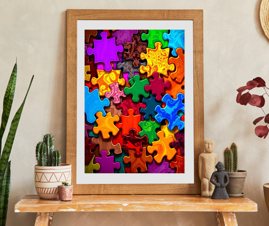 Chaotic Puzzle Piece Jigsaw Collage Puzzle - Fun for Adults, Family Game Night Activity, Creative Hobby, Senior Mental Exercise Puzzle The Puzzle Chest
