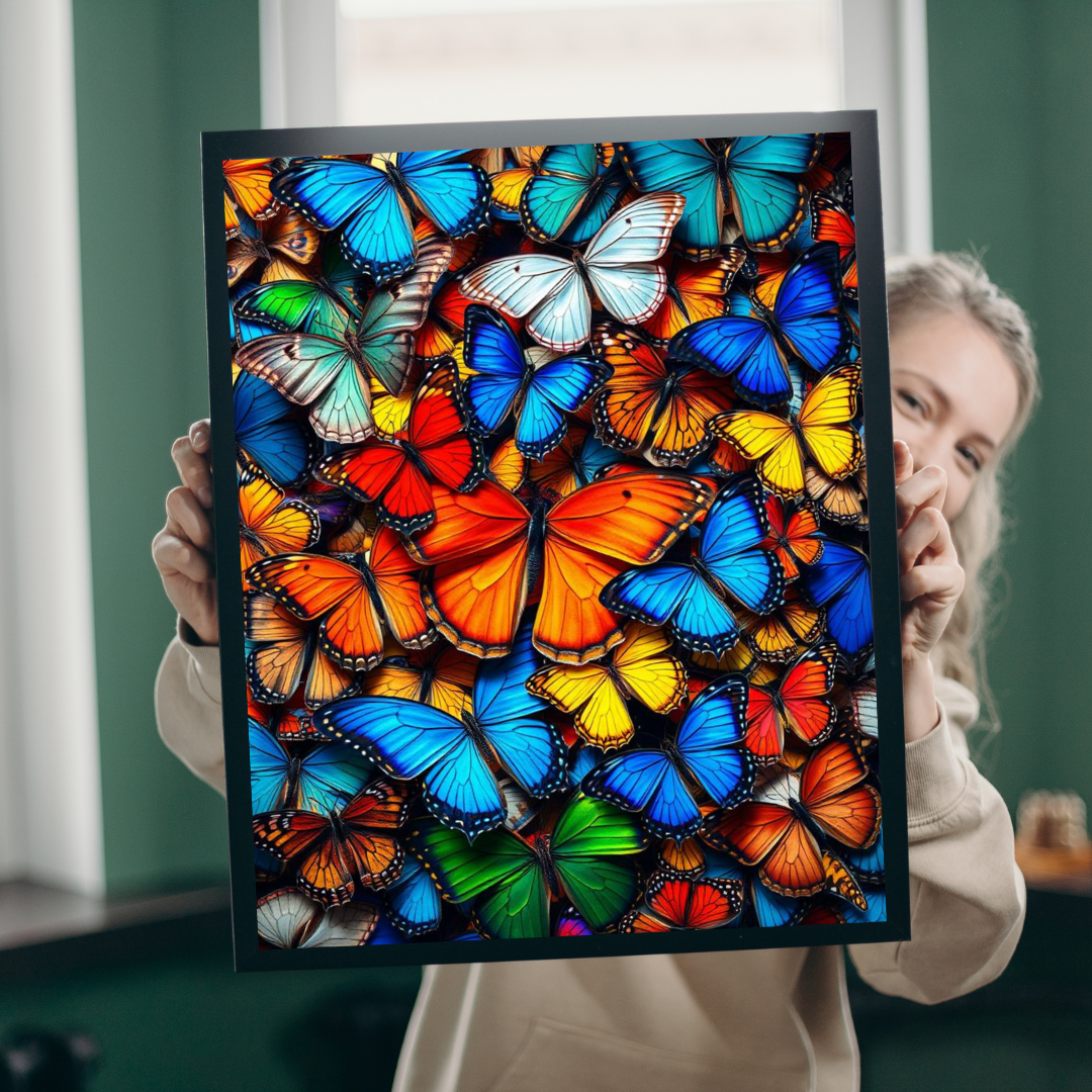 Chaotic Butterfly Collage Puzzle Jigsaw for Nature Lovers, Perfect Gift for Entomology Puzzle Lovers, Family Fun, Creative Hobby, Mental Exercise Puzzle The Puzzle Chest