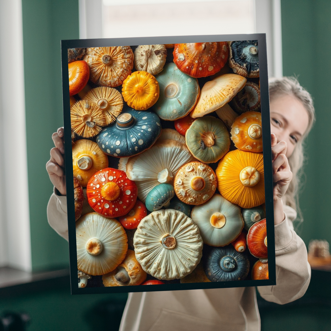Chaotic Mushroom Jigsaw Puzzle - Playful Nature Inspired Collage Design, Family Game Night, Brain Teaser, Gift for Mushroom Lover Puzzle The Puzzle Chest