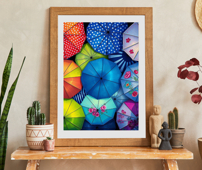 Chaotic Umbrella Puzzle Jigsaw Game - Vibrant Collage Design, Family Bonding Time, Mental Workout, Unique Gift for Friends Puzzle The Puzzle Chest