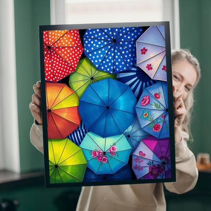 Chaotic Umbrella Puzzle Jigsaw Game - Vibrant Collage Design, Family Bonding Time, Mental Workout, Unique Gift for Friends Puzzle The Puzzle Chest