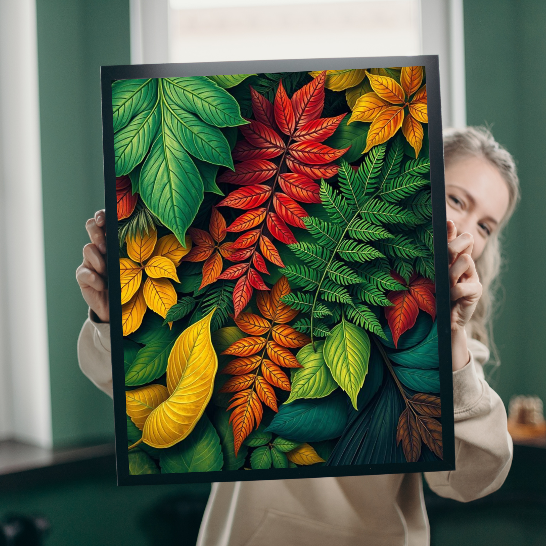 Chaotic Autumn Leaves Jigsaw Puzzle - Colorful Nature Scene, Family Game Night, Cozy Gift for Plant Lover Creative Hobby Puzzle The Puzzle Chest