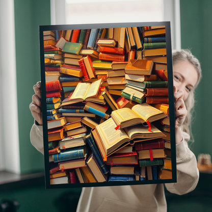 Book Lover's Jigsaw Puzzle Fun - Chaotic Collage, Ideal for Cozy Home Activity, Family Bonding Time Brain Teaser, Gift for Readers Puzzle The Puzzle Chest