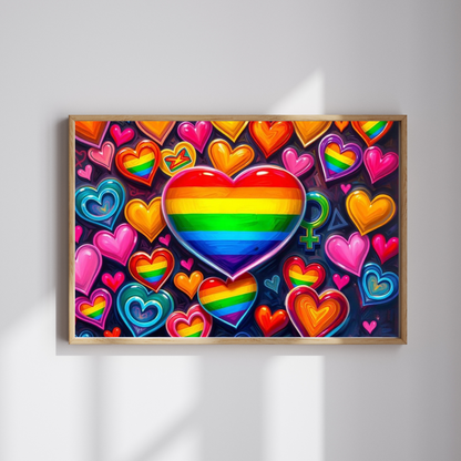 Rainbow Heart Puzzle for Adults - LGBTQ+ Love, Colorful Heart Jigsaw Game, Family Fun, Pride Gift for Puzzle Lovers, Brain Teaser Puzzle The Puzzle Chest