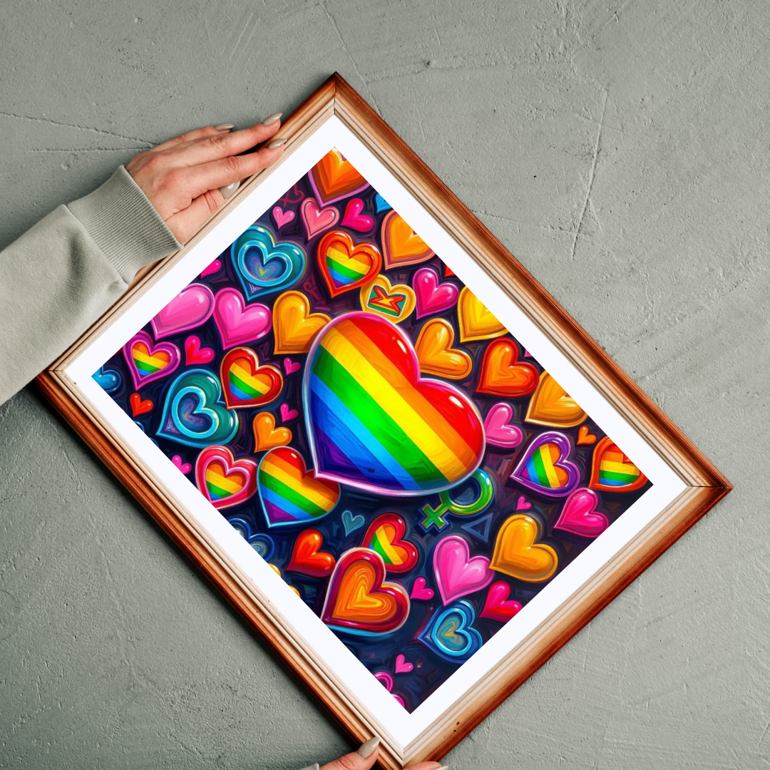 Rainbow Heart Puzzle for Adults - LGBTQ+ Love, Colorful Heart Jigsaw Game, Family Fun, Pride Gift for Puzzle Lovers, Brain Teaser Puzzle The Puzzle Chest