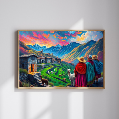 Andean Village in Peru Puzzle Jigsaw Game - Mountain View, Mindfulness Activity, Nature Lovers Gift for Friends, Family Activity Puzzle The Puzzle Chest