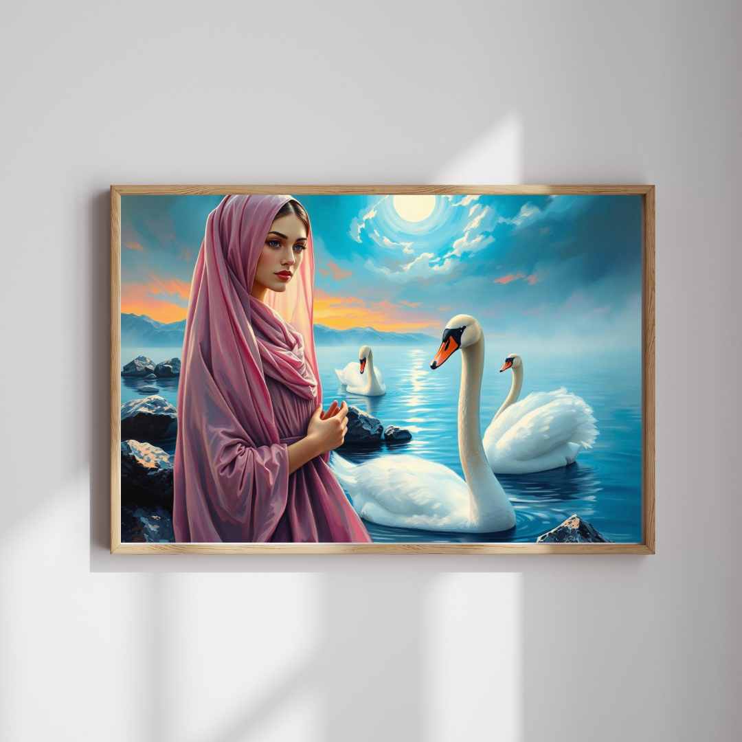 Echo of Avalon Jigsaw Puzzle, Mystic Lake with Swans Veiled Women, Dark Fantasy Puzzle, Gothic Puzzle Gift for Art Lover, Solo Fun, Game Night Puzzle The Puzzle Chest