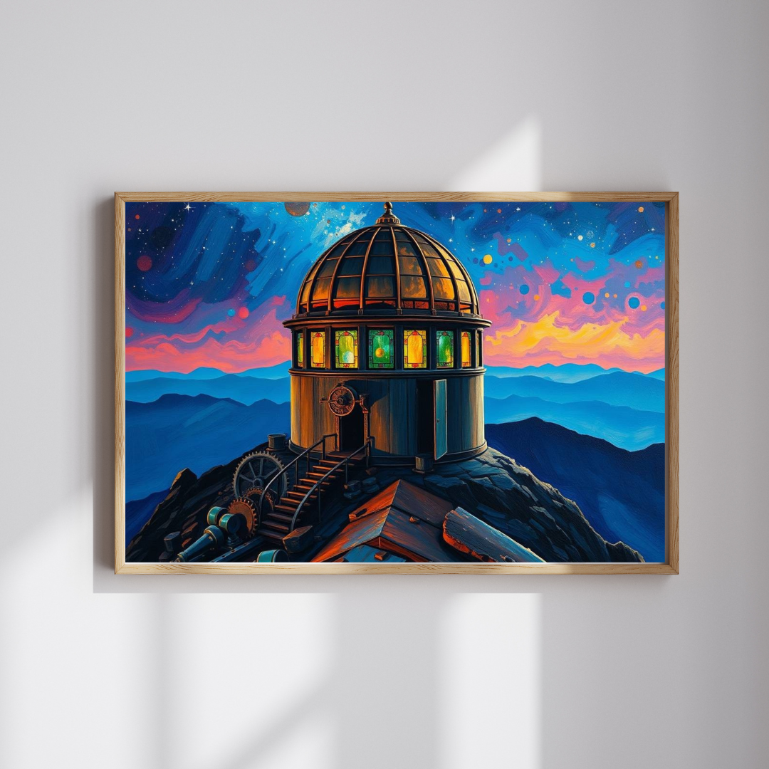Alchemist Dome Jigsaw Puzzle - Mountaintop Observatory, Steampunk Puzzle Gift for Art Enthusiast Friend, Creative Hobby, Family or Solo Fun Puzzle The Puzzle Chest