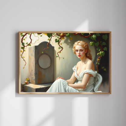 Mourner's Vigil Gothic Jigsaw Puzzle - Woman at Cemetery, Gothic Art Print, Dark Romantic Fantasy Gift for Art Lovers and Puzzle Collectors Puzzle The Puzzle Chest