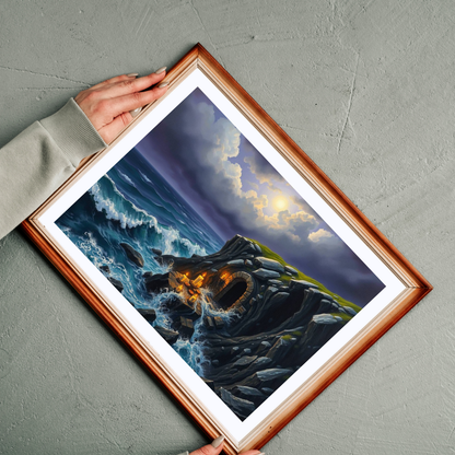 Sepulcher by the Sea Gothic Jigsaw Puzzle, Mystical Coastal Gothic Art Print, Solo Fun Meditation Activity, Gift for Dark Fantasy Lover Puzzle The Puzzle Chest