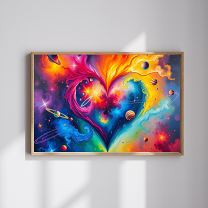 Celestial Love Jigsaw Puzzle, Pride Galaxy Puzzle, Cosmic Heart Puzzle, LGBTQ+ Puzzle Puzzle The Puzzle Chest