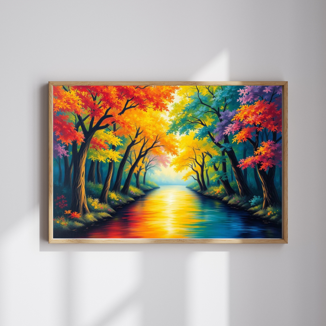 Reflections of Pride Jigsaw Puzzle, Vibrant Autumn Trees Rainbow Forest Puzzle, LGBTQ+ Nature Puzzle for Solo or Family Activity, Pride Gift Puzzle The Puzzle Chest