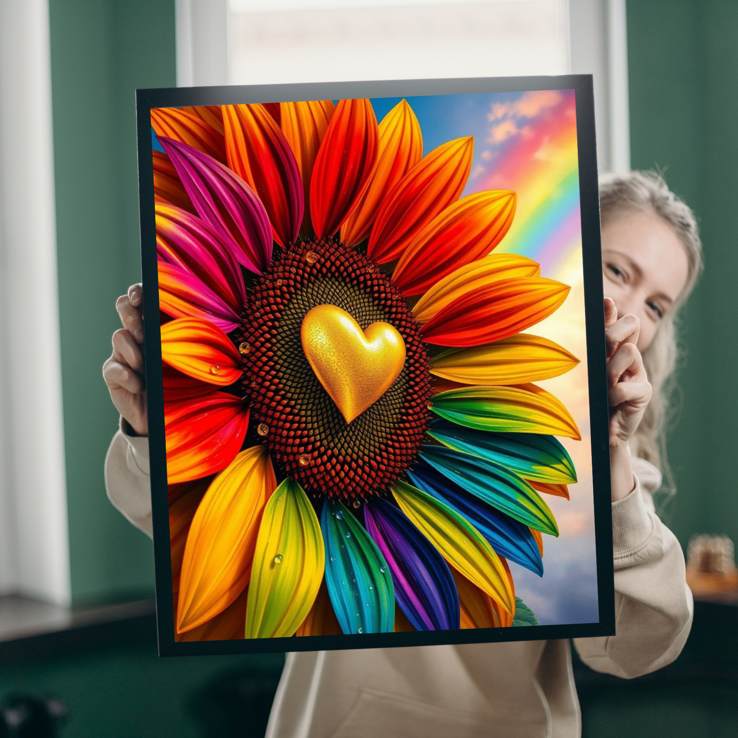Pride in Bloom: Rainbow Sunflower Jigsaw Puzzle, LGBTQ+ Holiday Birthday Gift for Nature Lover, Family Time, and Celebrations Puzzle The Puzzle Chest