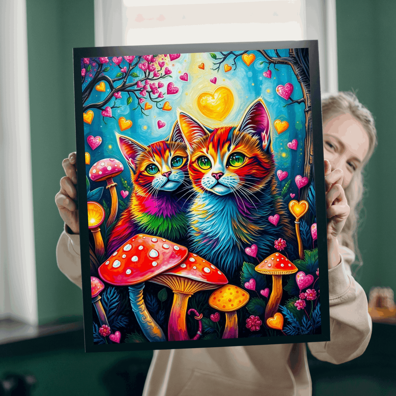 Whimsy Woods - Rainbow Cats and Pride Forest Jigsaw Puzzle, 110 to 1014-piece, Cat Lover Gift, Family Activity or Solo Fun, Brain Teaser Puzzle The Puzzle Chest