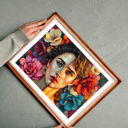LGBTQ+ Surrealist Self-Portrait Jigsaw Puzzle, Androgynous Subject (Femme/Masc Halves), Gift for Art Lover, Game Night, Pride Month Puzzle The Puzzle Chest