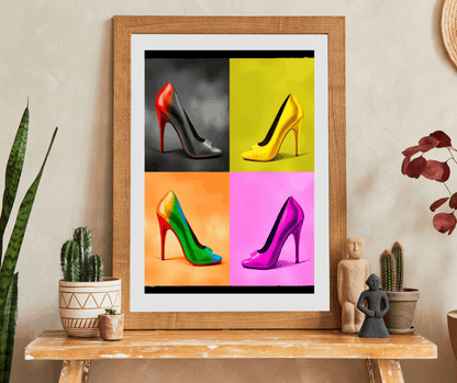 Fashionable High Heel Shoe Puzzle - Colorful Footwear Fun, Gift for Shoe Lovers, Family Game Night, Womens Day, Unique LGBTQ+ Art Print Puzzle The Puzzle Chest