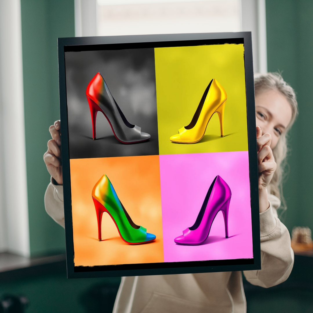 Fashionable High Heel Shoe Puzzle - Colorful Footwear Fun, Gift for Shoe Lovers, Family Game Night, Womens Day, Unique LGBTQ+ Art Print