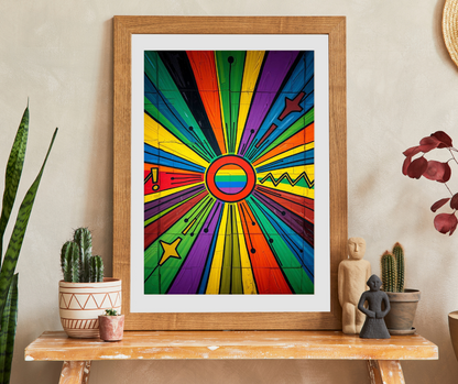 Rainbow Burst Jigsaw Puzzle - Fun Family Activity, Vibrant Abstract Puzzle, Perfect Adult Gift for Friends, 110-1014 Pieces