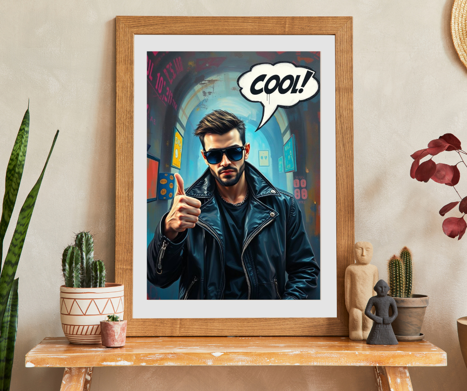 Cool Vibe Puzzle - Pop Art Jigsaw Game, Fun Gift for Friend, Family, Game Night, Unique Nostalgic Birthday/Christmas Present, Vintage Design