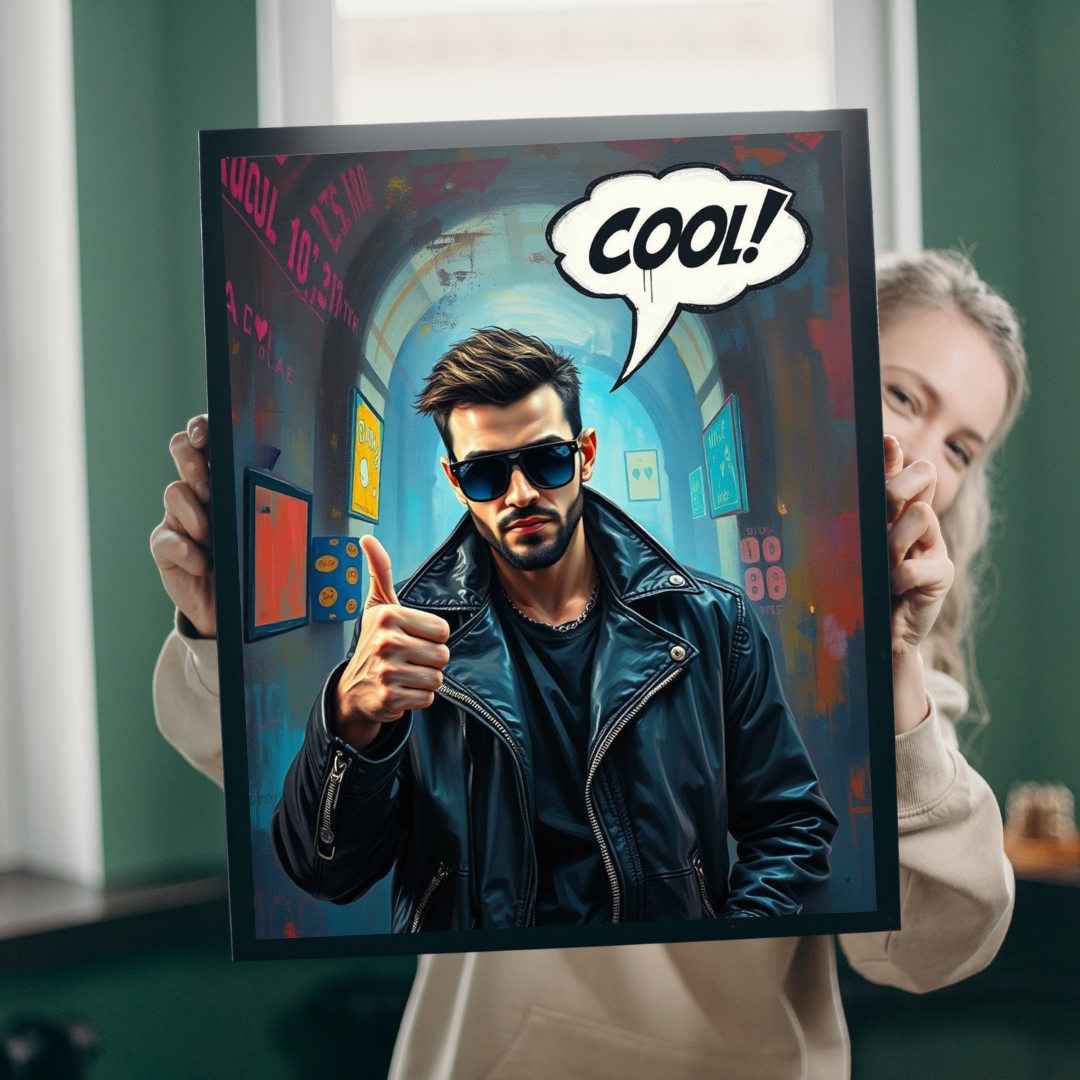 Cool Vibe Puzzle - Pop Art Jigsaw Game, Fun Gift for Friend, Family, Game Night, Unique Nostalgic Birthday/Christmas Present, Vintage Design
