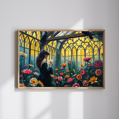 Twilight Flora Jigsaw Puzzle - A Gothic Garden, Gothic Greenhouse Game for Adult Dark Art Puzzle Lovers, Creative Gift for All Occasions