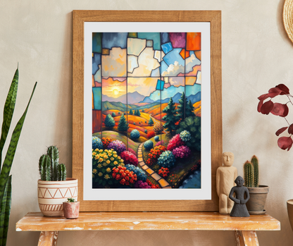 Chromatic Vale Landscape Puzzle, 110-1014 Piece Adult Jigsaw, Scenic Nature Art, Gift for Puzzle Lover, Mindfulness Activity, Brain Teaser