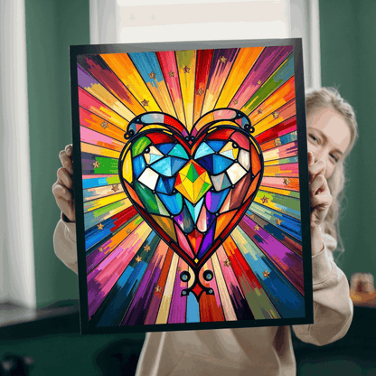 Prism of Love Jigsaw Puzzle, Stained Glass Style Art, Rainbow Colors LGBTQ+ Gift for Puzzle Lovers, Fun Family Activity, Mindful Hobby Puzzle The Puzzle Chest