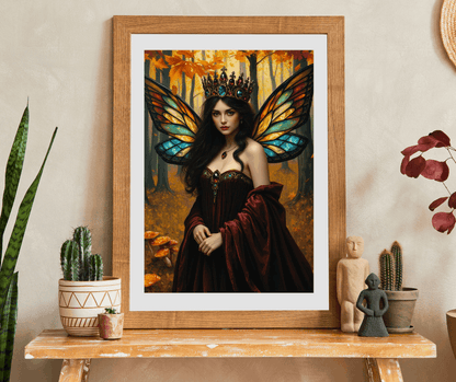 Autumn Crown Fairy Queen Jigsaw Puzzle - Enchanting Artwork, Family Fun, Fantasy Gift for Puzzle Lover, Unique Decor, Mindfulness Activity